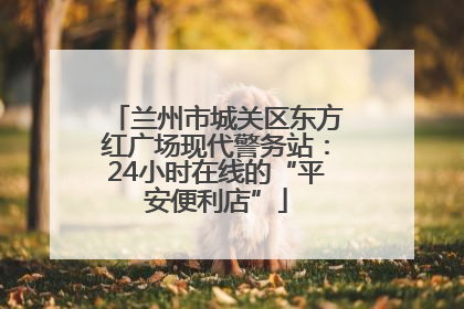 兰州市城关区东方红广场现代警务站：24小时在线的“平安便利店”