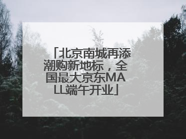 北京南城再添潮购新地标，全国最大京东MALL端午开业