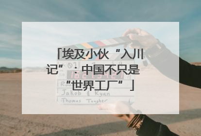 埃及小伙“入川记”：中国不只是“世界工厂”