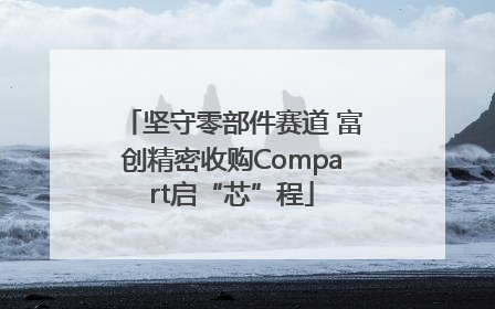 坚守零部件赛道 富创精密收购Compart启“芯”程