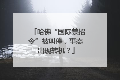 哈佛“国际禁招令”被叫停，事态出现转机？