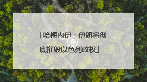 哈梅内伊：伊朗将彻底摧毁以色列政权