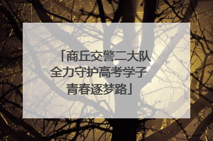 商丘交警二大队全力守护高考学子青春逐梦路