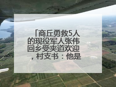 商丘勇救5人的现役军人张伟回乡受夹道欢迎，村支书：他是本村的骄傲