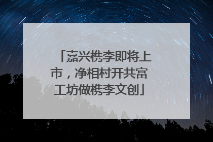 嘉兴槜李即将上市，净相村开共富工坊做槜李文创