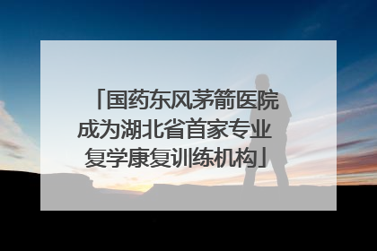 国药东风茅箭医院成为湖北省首家专业复学康复训练机构