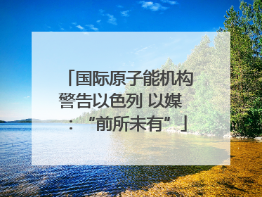 国际原子能机构警告以色列 以媒：“前所未有”
