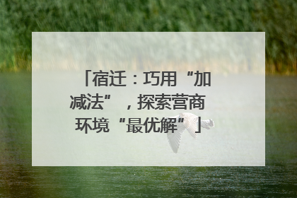 宿迁：巧用“加减法”，探索营商环境“最优解”