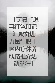 宁夏“追寻红色印记 汇聚奋进力量”职工区内疗休养线路推介活动举行