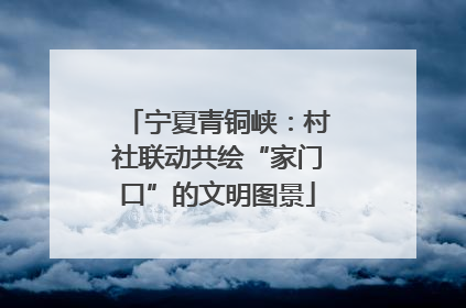 宁夏青铜峡：村社联动共绘“家门口”的文明图景