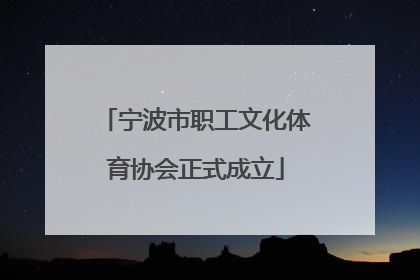 宁波市职工文化体育协会正式成立