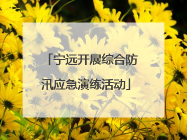 宁远开展综合防汛应急演练活动