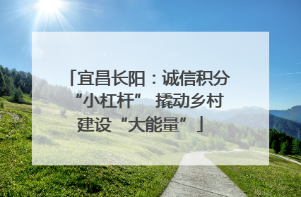 宜昌长阳：诚信积分“小杠杆” 撬动乡村建设“大能量”