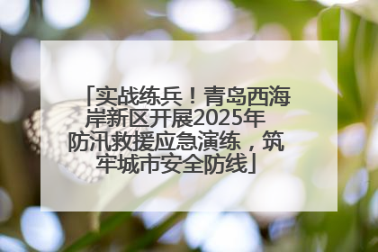 实战练兵！青岛西海岸新区开展2025年防汛救援应急演练，筑牢城市安全防线