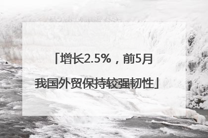 增长2.5%，前5月我国外贸保持较强韧性