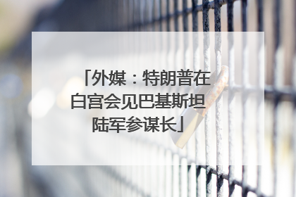 外媒：特朗普在白宫会见巴基斯坦陆军参谋长