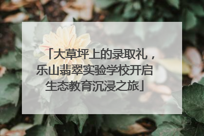 大草坪上的录取礼，乐山翡翠实验学校开启生态教育沉浸之旅