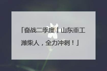 奋战二季度丨山东重工潍柴人，全力冲刺！
