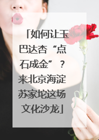 如何让玉巴达杏“点石成金”？来北京海淀苏家坨这场文化沙龙