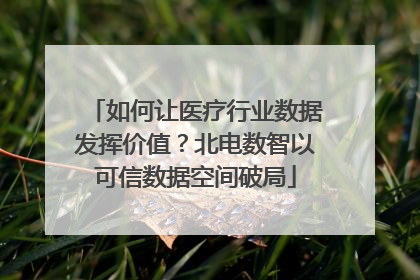 如何让医疗行业数据发挥价值？北电数智以可信数据空间破局