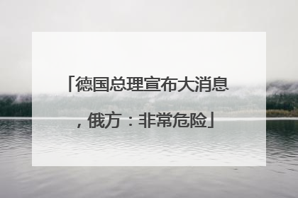 德国总理宣布大消息，俄方：非常危险