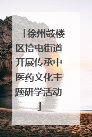 徐州鼓楼区拾屯街道开展传承中医药文化主题研学活动