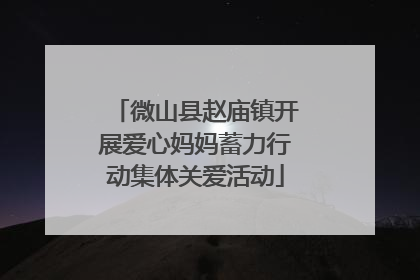 微山县赵庙镇开展爱心妈妈蓄力行动集体关爱活动