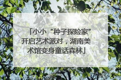 小小“种子探险家”开启艺术派对，湖南美术馆变身童话森林