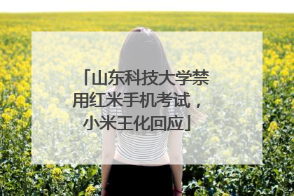 山东科技大学禁用红米手机考试，小米王化回应