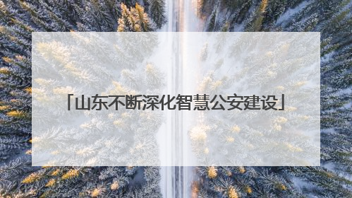 山东不断深化智慧公安建设
