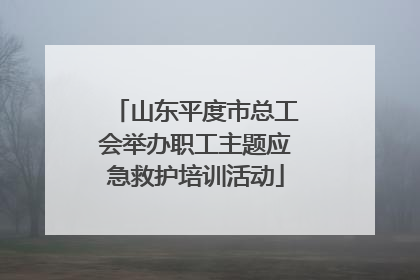 山东平度市总工会举办职工主题应急救护培训活动