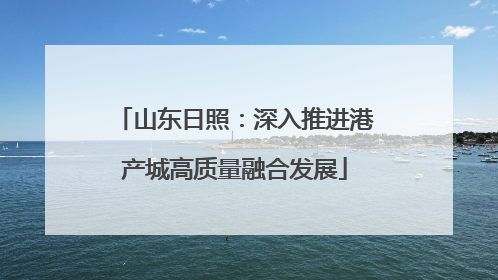 山东日照：深入推进港产城高质量融合发展