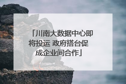 川南大数据中心即将投运 政府搭台促成企业间合作
