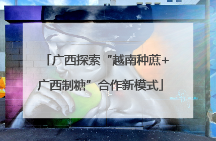 广西探索“越南种蔗+广西制糖”合作新模式