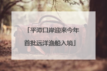 平潭口岸迎来今年首批远洋渔船入境