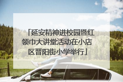 延安精神进校园暨红领巾大讲堂活动在小店区晋阳街小学举行