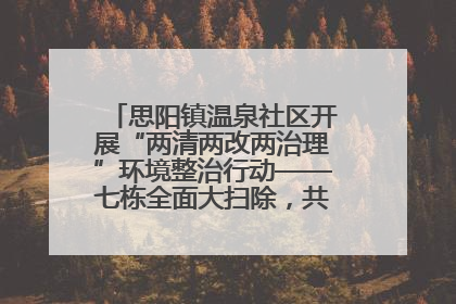 思阳镇温泉社区开展“两清两改两治理”环境整治行动——七栋全面大扫除，共建洁净家园