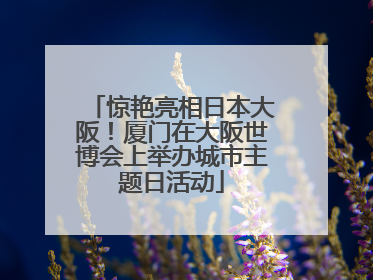 惊艳亮相日本大阪！厦门在大阪世博会上举办城市主题日活动
