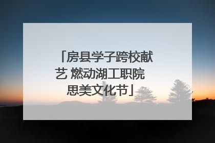 房县学子跨校献艺 燃动湖工职院思美文化节