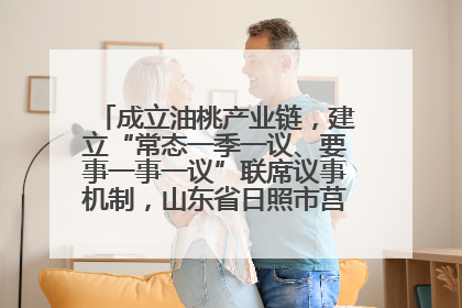 成立油桃产业链，建立“常态一季一议、要事一事一议”联席议事机制，山东省日照市莒县果庄镇——13个党小组“全周期”育果