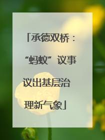 承德双桥：“蚂蚁”议事 议出基层治理新气象