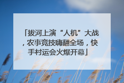 拔河上演“人机”大战，农事竞技嗨翻全场，快手村运会火爆开幕