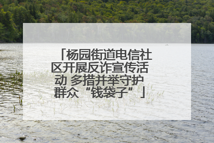 杨园街道电信社区开展反诈宣传活动 多措并举守护群众“钱袋子”