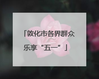 敦化市各界群众乐享“五一”