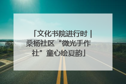 文化书院进行时｜桑杨社区“微光手作社”童心绘夏韵