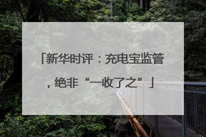 新华时评：充电宝监管，绝非“一收了之”