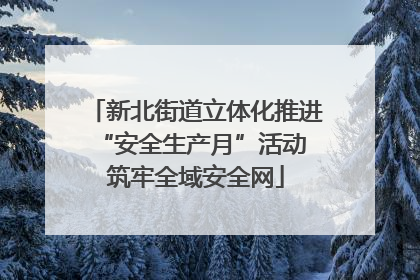 新北街道立体化推进“安全生产月”活动 筑牢全域安全网