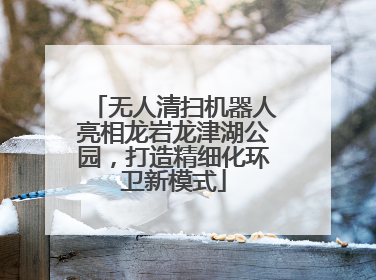 无人清扫机器人亮相龙岩龙津湖公园，打造精细化环卫新模式