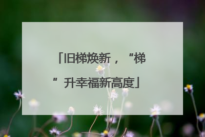 旧梯焕新，“梯”升幸福新高度