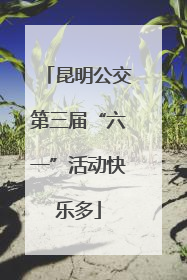 昆明公交第三届“六一”活动快乐多